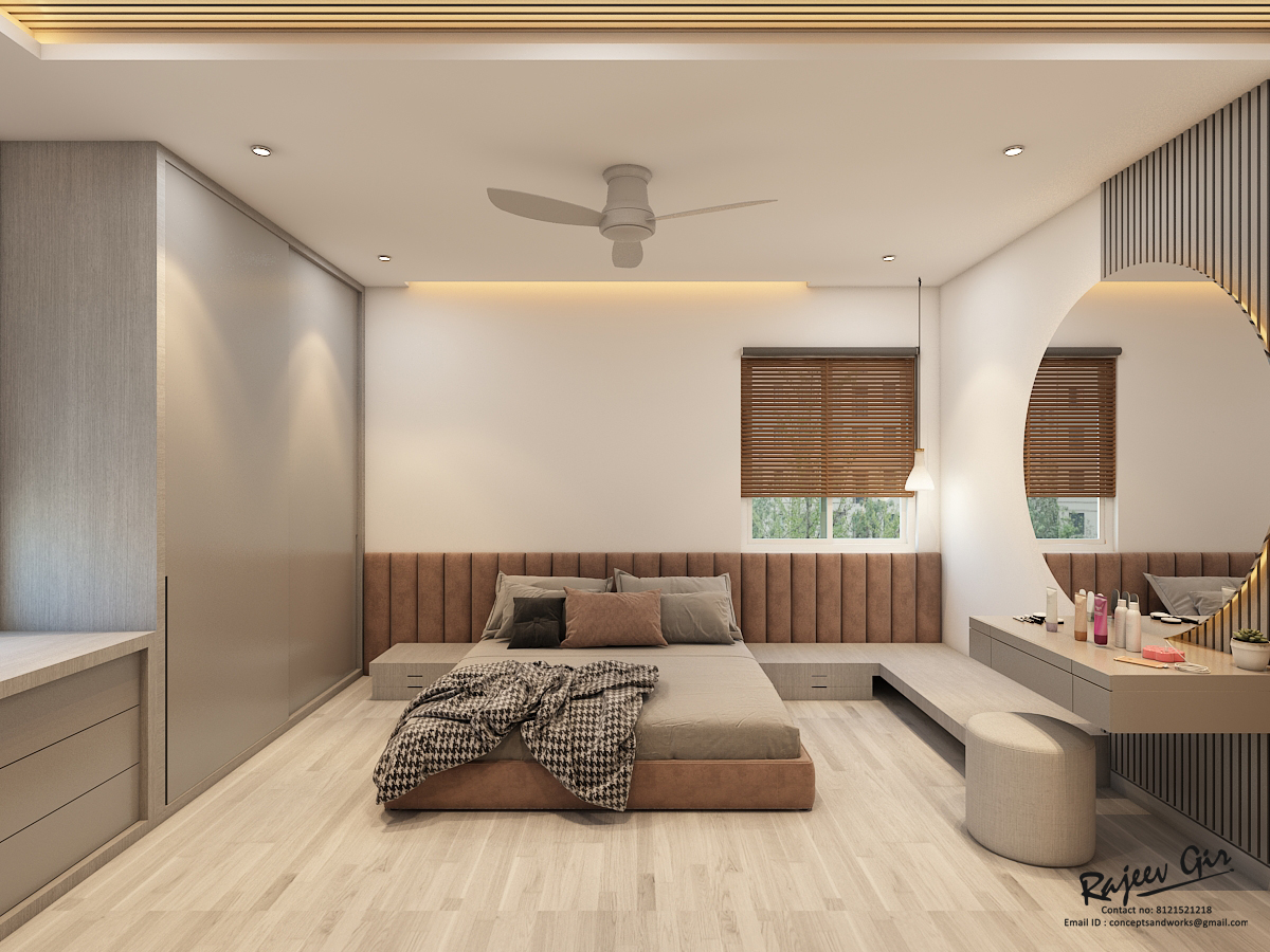 Master Bedroom — Round Vanity Mirror