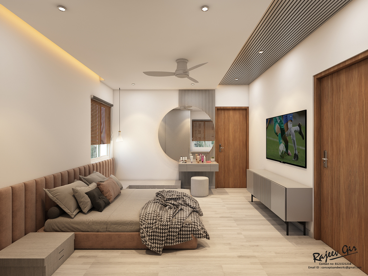 Master Bedroom — Ribbed Ceiling Detail